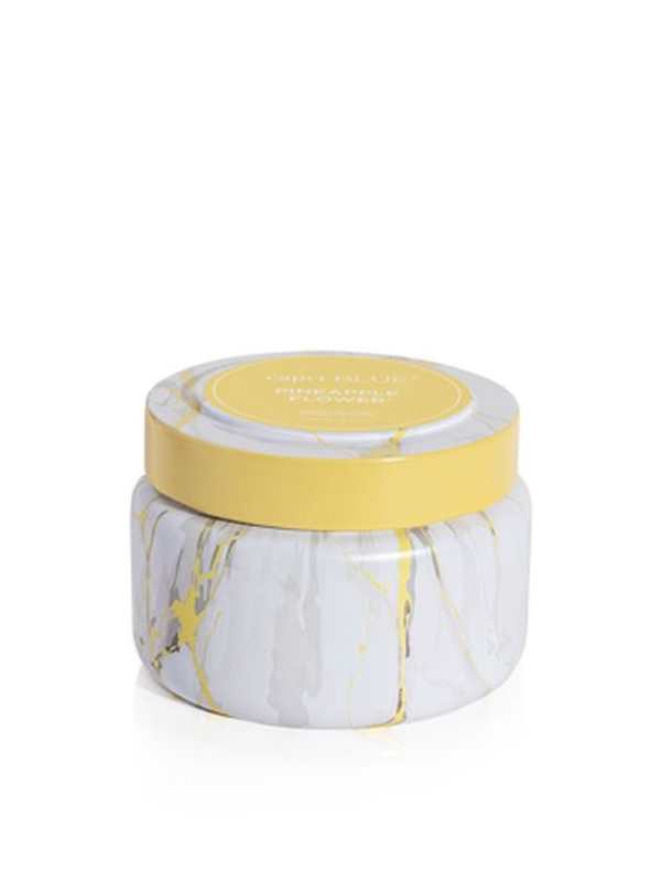 Pineapple Flower Modern Marble Travel Tin Candle