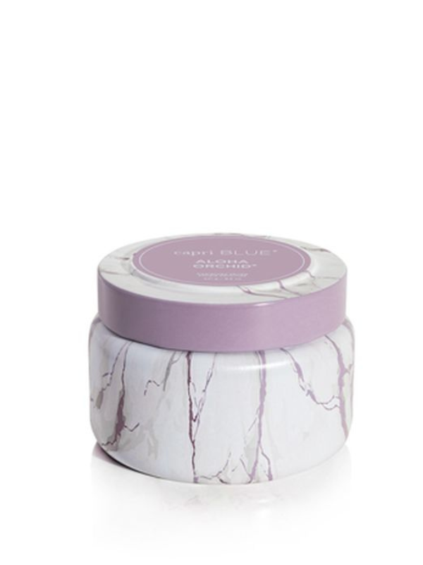 Aloha Orchid Modern Marble Travel Tin Candle