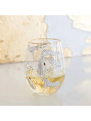 
                
                    Load image into Gallery viewer, Cheetah Stemless Wine Glass
                
            