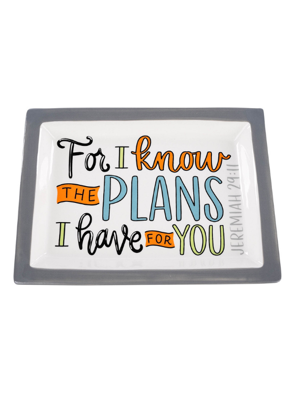 SALE For I Know The Plans Trinket Dish